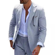Men's Seersucker Summer 2-Piece-Suit