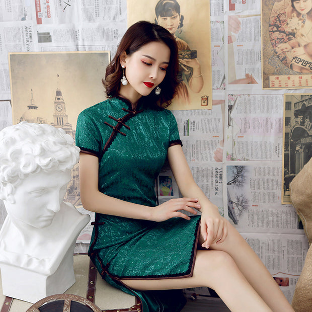 Cheongsam Lace Long Dress Women