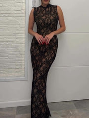 Whispers of Lace Panel Dress