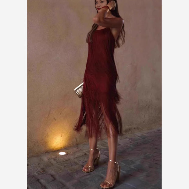 Fashion Party Tassel Dress Women