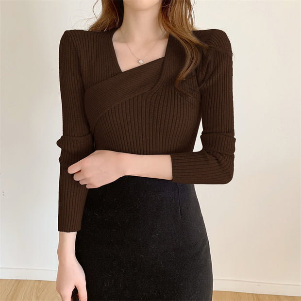 Stylish Underlay Knitted Dress For Women