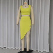 New Women's Hot Girl Style Exposed 2-Piece Dress Suit