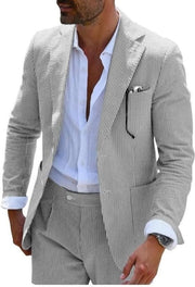 Men's Seersucker Summer 2-Piece-Suit
