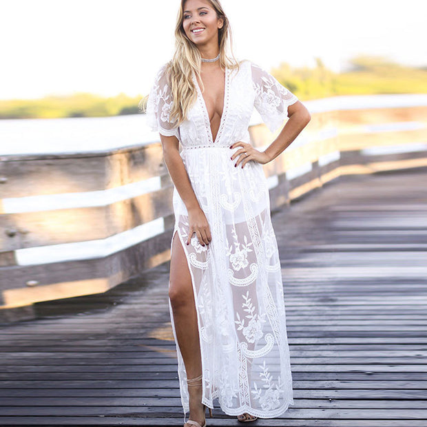 Whispers of Lace Maxi Dress