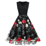 Peony Patchwork Retro Dress