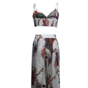 Women's Feather Peacock Pants Set