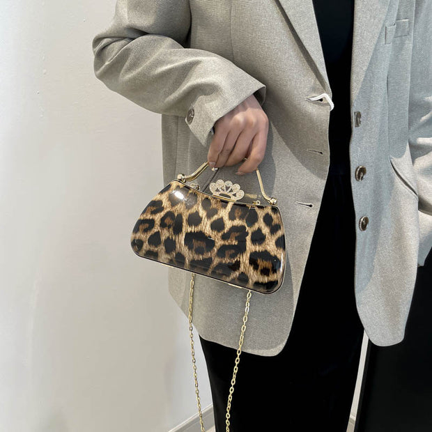 Women's Princess Di Leopard Print Clutch Purse