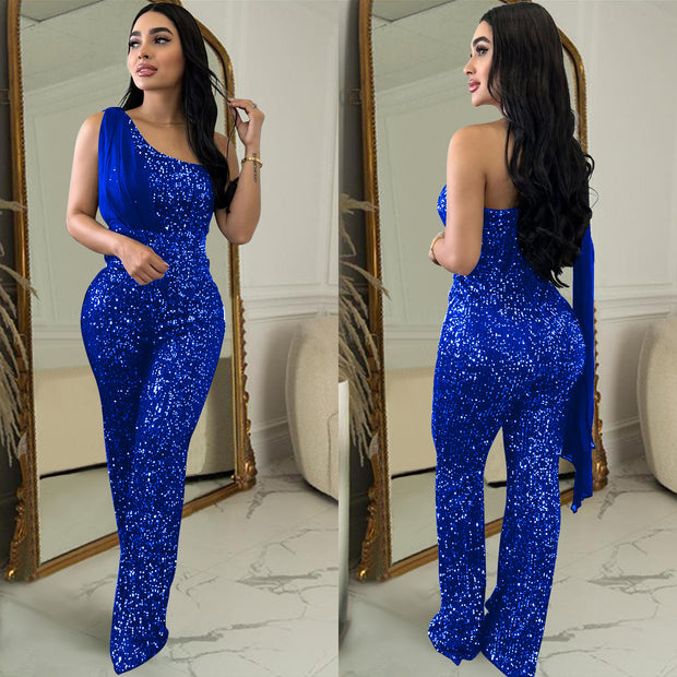 Women's Gala Glimmer Sequins Jumpsuit