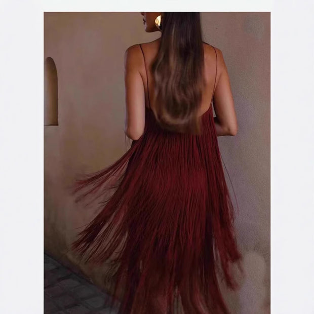 Fashion Party Tassel Dress Women