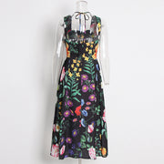 Elegant Flowered Ladies Dress