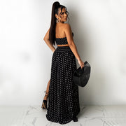 New Polka Dot Skirt Suit