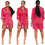 Sexy Body Language Denim Jumpsuit