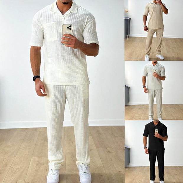 Polo Short Sleeve 2-Piece Men's Suit