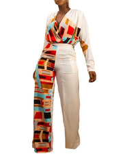 Women's One-piece High Waist Skinny Wide Legs
