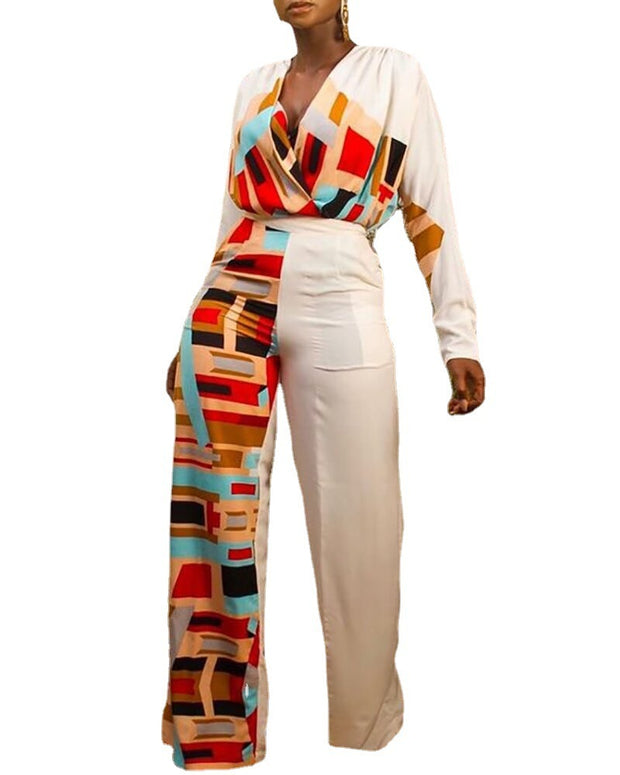 Women's One-piece High Waist Skinny Wide Legs