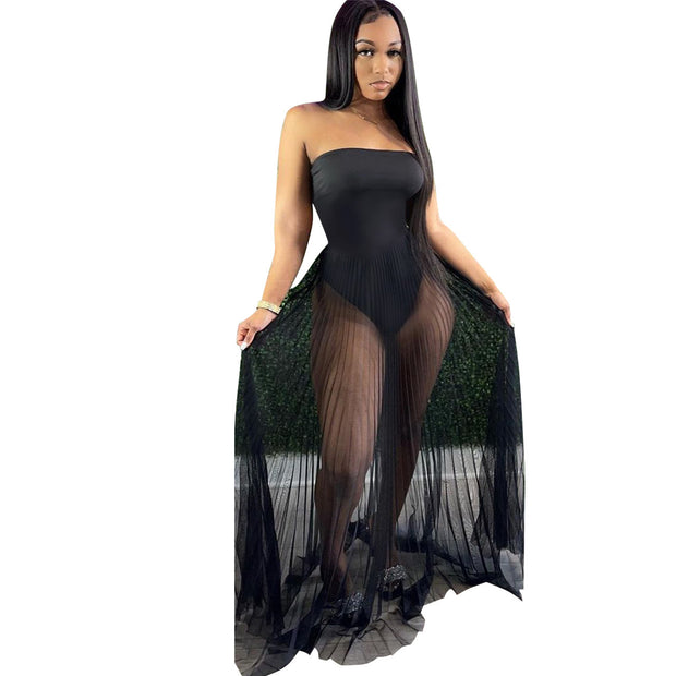 Sexy Mesh See-Through Dress