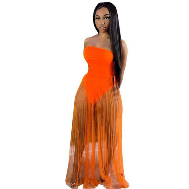 Sexy Mesh See-Through Dress