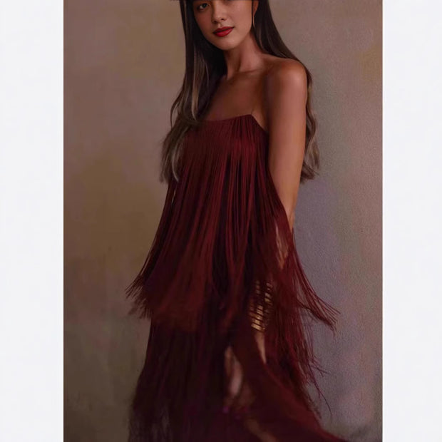 Fashion Party Tassel Dress Women