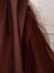 Skinny Banquet Evening With Bra Dresses Coffee Temperament Fluffy Skirt