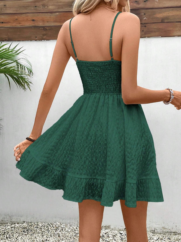 Women's Bridgeton Solid Color Ruffle Cami Dress