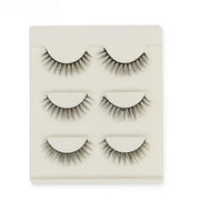 Compatible with Apple, 3 pair false eyelashes mink hair lashes Slim curly raised fake Eyelasehe extension Cilios Posticos makeup