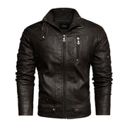 Men's Leather Bomber Jacket