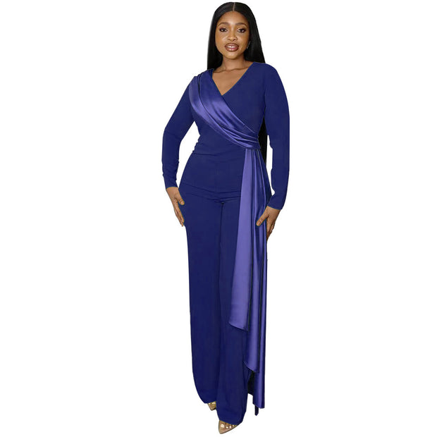 Spring And Autumn Slim Fit Women's Straight Jumpsuit