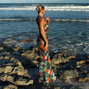 Fish Scaled Colorful Long Dress Women