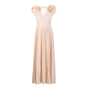 Elegant Can I Call You Rose High Waist Pleated Dress