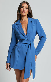 Long Sleeved Candy Color Mid-length Coat Dress For Women