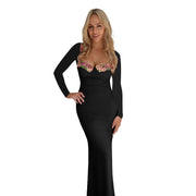 Women's Fashion Slim Fit Temperament Long Dress