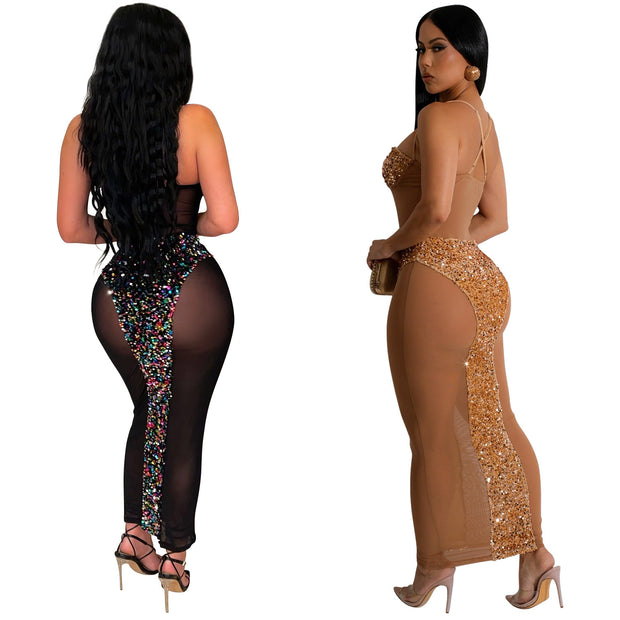 Pure Seduction See-Through Beaded Dress