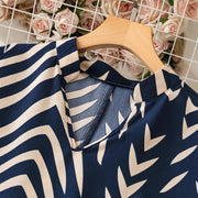 Elegant Style Spring/ Summer Striped Midi Dress