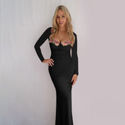 Women's Fashion Slim Fit Temperament Long Dress