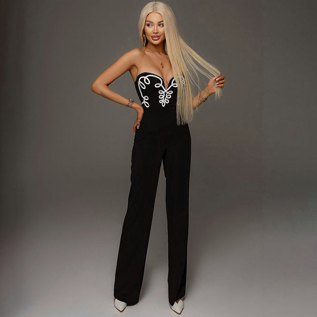 Women's Elegant Blazing Flamingo Jumpsuit