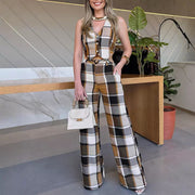 Women's Modern Maven Plaid 2-Piece Pants Suit
