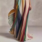 Sexy Backless Tube Top Multi-Color Swing Maxi Dress
