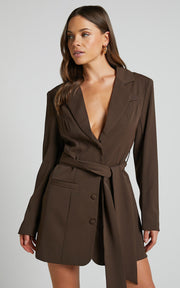 Long Sleeved Candy Color Mid-length Coat Dress For Women