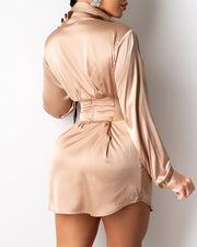 Apricot Shirt Dress Belt