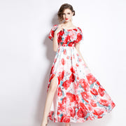 Summer Split Chiffon Dress Women