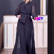 Elegant Voila Voile One-Piece Pants/Dress Suit