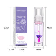 Flower Color Changing Lip Oil Moisturizing Jelly Lipgloss Clear Temperature Change Liquid Lipstick Reduce Lip Line Make Up