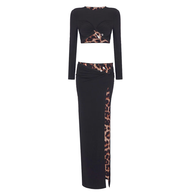 Women's Leopard Prowl & Play Two-Piece Skirt Suit