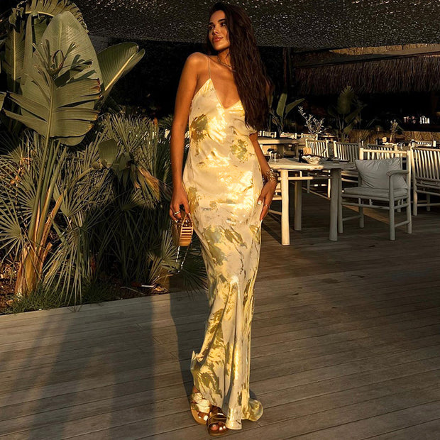 Women's Fashion Personalized Bronzing Sling Dress