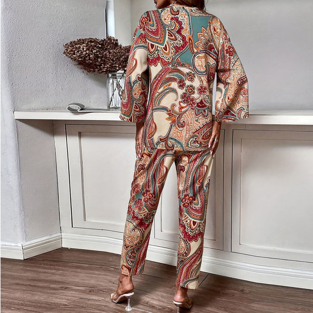 Women's Summer in Paisley 2-Piece Pants Suit