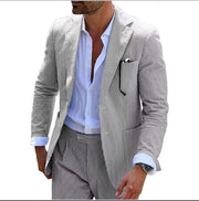 Men's Seersucker Summer 2-Piece-Suit