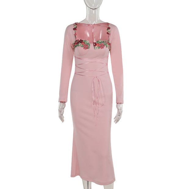 Women's Fashion Slim Fit Temperament Long Dress