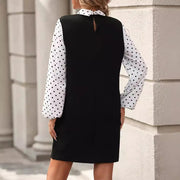 Women's Polka Dot Long Sleeve Dress