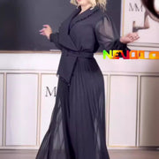Elegant Voila Voile One-Piece Pants/Dress Suit