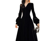 Design Hepburn Style Beautiful Temperament Long Dress